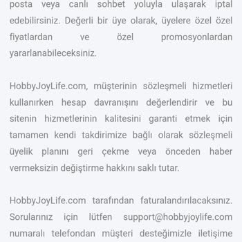 Hobbyjoylife.com Yanlışlıkla Abonelik Ve Kartımdan Çekilen Para!