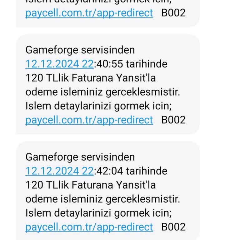Gameforce Paycell Hesabımdan Habersiz Oyun Ücreti Kesintisi!