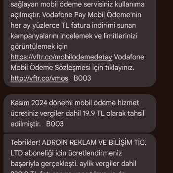 İzinsiz Abonelik Ücreti Kesintisi Sorunu
