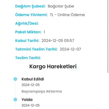 Yanlış Teslimat Ve Geciken Kargo Sorunu