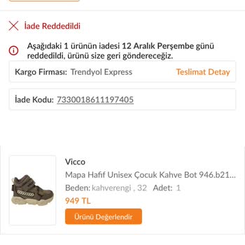 Vicco Botlar 5-6 Kullanımda Soyuldu İade Talebim Reddedildi