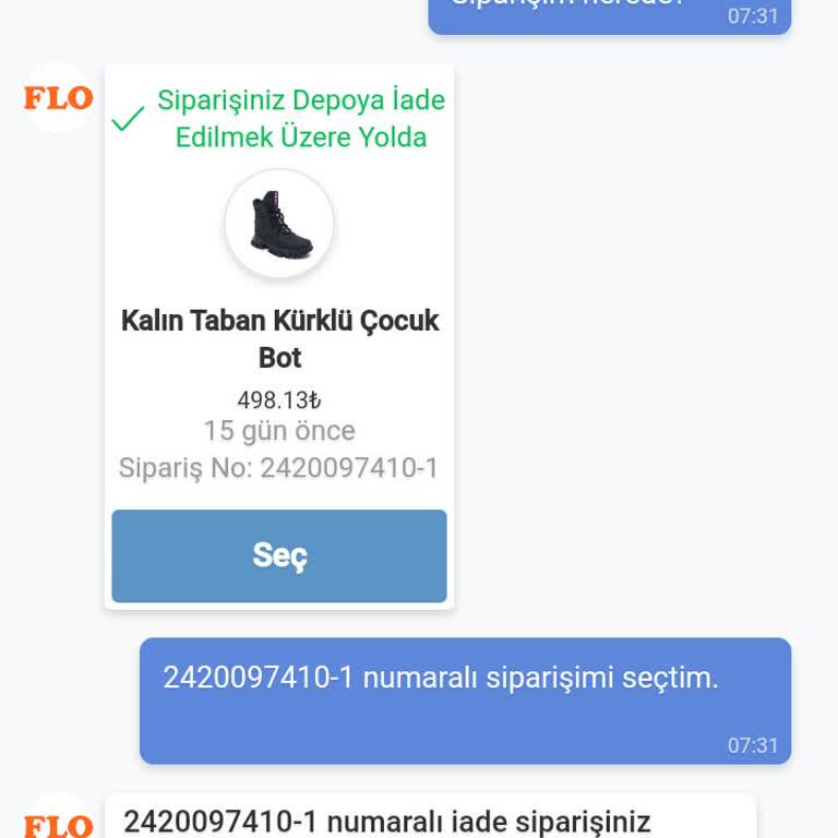 FLO'dan Beklenen Ürün Ve İade Sorunu