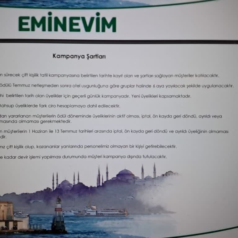 Eminevim Ağrı Şubesi'nde İstanbul Turu Hayal Kırıklığı
