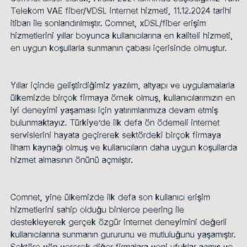 İnternet Hizmeti İptalinde Tutarsızlık Ve Ücret İadesi Sorunu