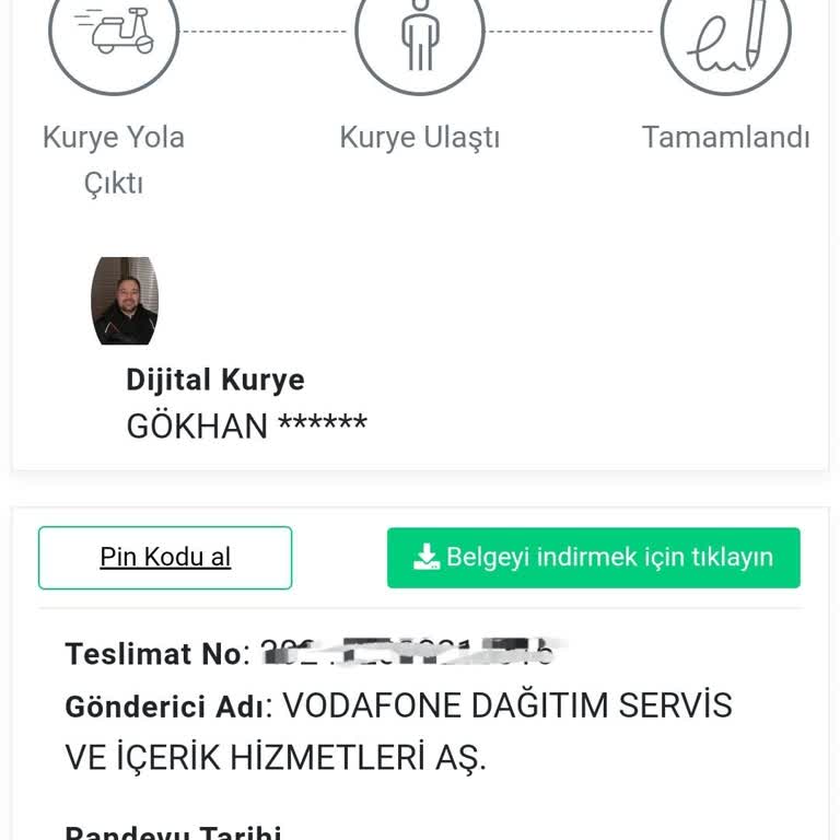 Vodafone Sim Kart Teslimatında Dijital Kurye Sorunu