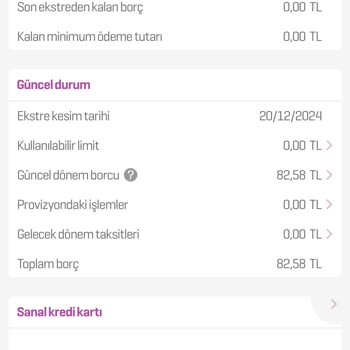 Ödenen Borca Rağmen Kart Kısıtlaması