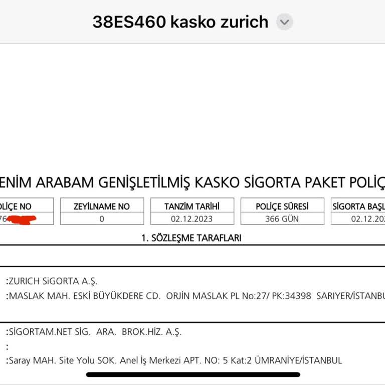 Zurich Sigorta'nın İkame Araç Süresi Ve Müşteri Hizmetleri Sorunu