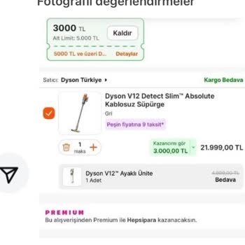 Dyson V12 Süpürge Standı Eksik Gönderildi