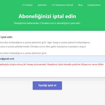 CVmaker.com.tr'de Yetkisiz Ödeme Ve Erişim Sorunu