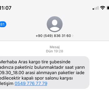 Aras Kargo Tire Şubesi Dağıtım Sorunu Ve Laubali Çalışanlar