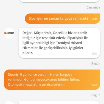 Kargoya Verilmeyen Sipariş Ve Müşteri Hizmetleri Sorunu