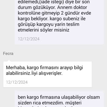 Teslim Edilmeyen Sipariş Ve İlgisiz Müşteri Hizmetleri