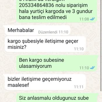Teslim Edilmeyen Sipariş Ve İlgisiz Müşteri Hizmetleri