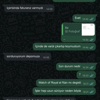 Watch Of Royal'den Sorunlu Ürün Ve Uzayan İade Süreci