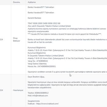Onvo TV Siparişinde Gecikme Ve İade Sorunu