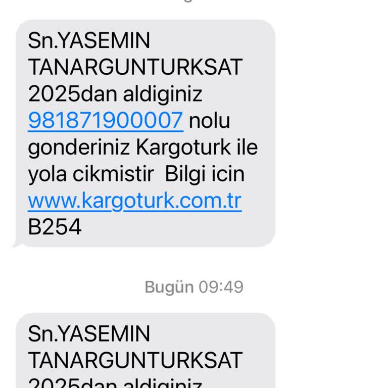 Bilinmeyen Firmadan Gelen Sürekli SMS'ler Ve Sahte Kargo Takibi