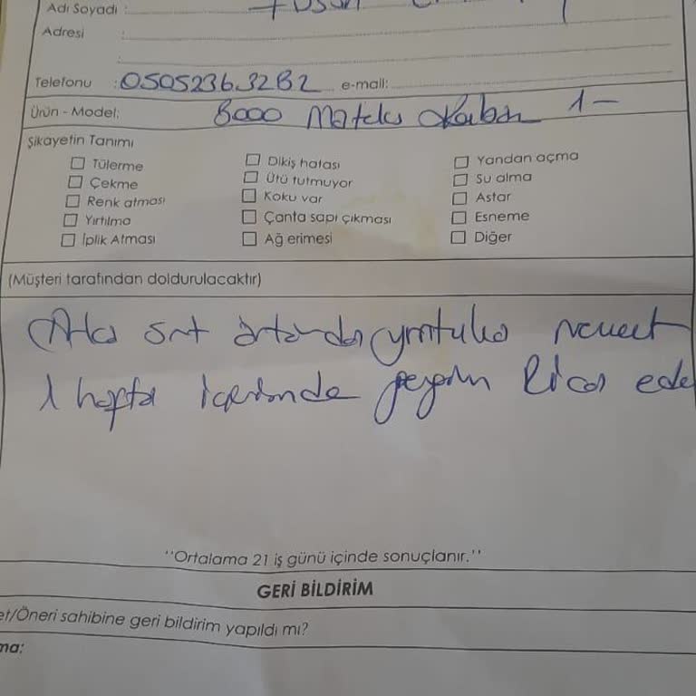 Kusurlu Ürün Ve Yetersiz Hizmet