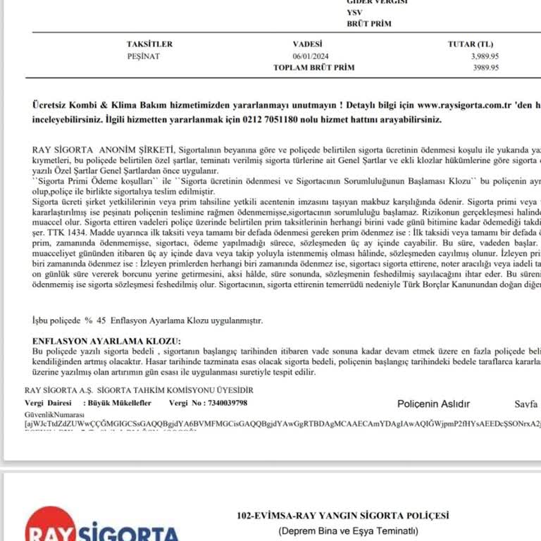 Ray Sigorta Kombi Bakımı İçin Dönüş Yapmıyor