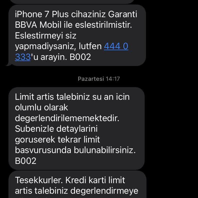 Garanti BBVA Kredi Kartı Limit Sorunu Ve Yetersiz Müşteri Hizmetleri