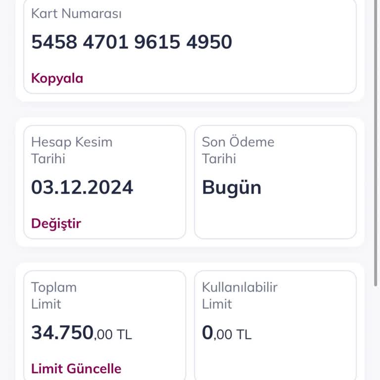 Kredi Kartı Limit Kısıtlaması Ve Erken Kapama Sonrası Sorun