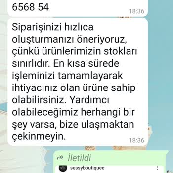 Sessy Butik'te Sipariş Sonrası Engelleme Sorunu