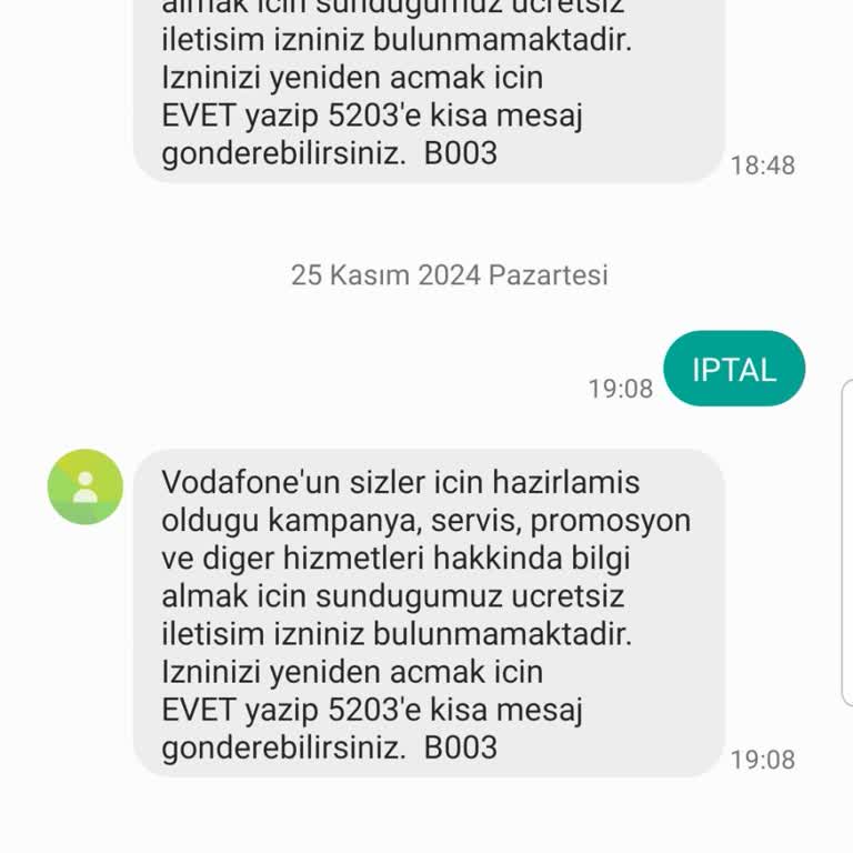 Vodafone'un Israrcı SMS Gönderimi