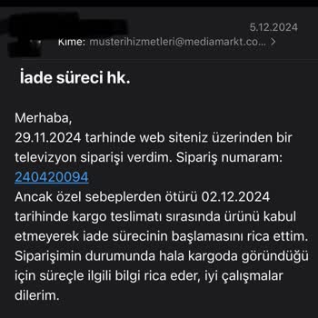 İade Sürecinde Yaşanan Karmaşa Ve İletişim Eksikliği