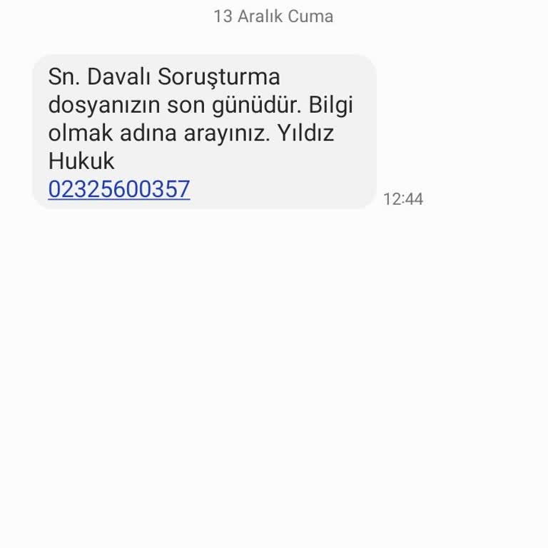 Yanıltıcı Hukuk Mesajı Ve Kimlik Bilgisi Güvenliği Endişesi