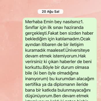 İlseven Akademi'den Hizmet Alamama Ve Para İadesi Sorunu