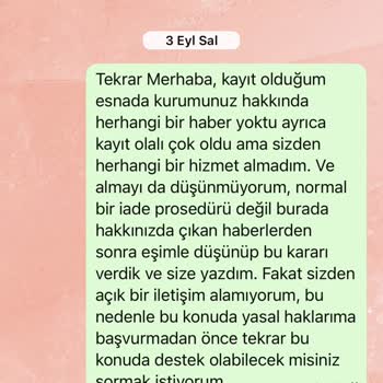İlseven Akademi'den Hizmet Alamama Ve Para İadesi Sorunu