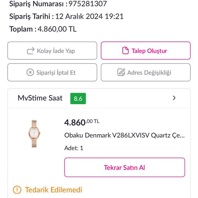 Stokta Olmayan Ürün İçin Sipariş İptali Ve Tazminat Eksikliği