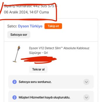 Dyson Türkiye'den Eksik Teslimat Ve İletişim Sorunları