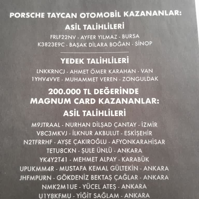 Magnum Promosyon Kartı Teslim Edilmedi
