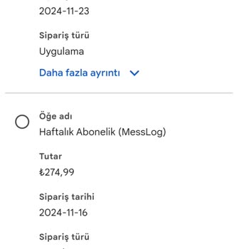 Messlog Uygulamasında Ücretlendirme Problemi