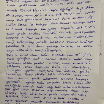 Enerjisa'nın Hatalı Bağlantısı Sonucu Zarar Gören Okul