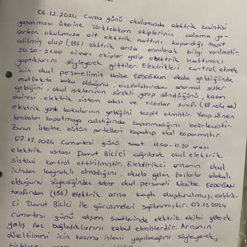 Enerjisa'nın Hatalı Bağlantısı Sonucu Zarar Gören Okul