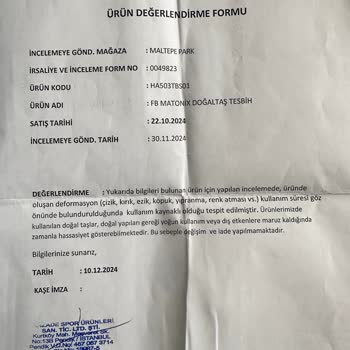 Fenerium'dan Aldığım Tesbihte Kalite Sorunu