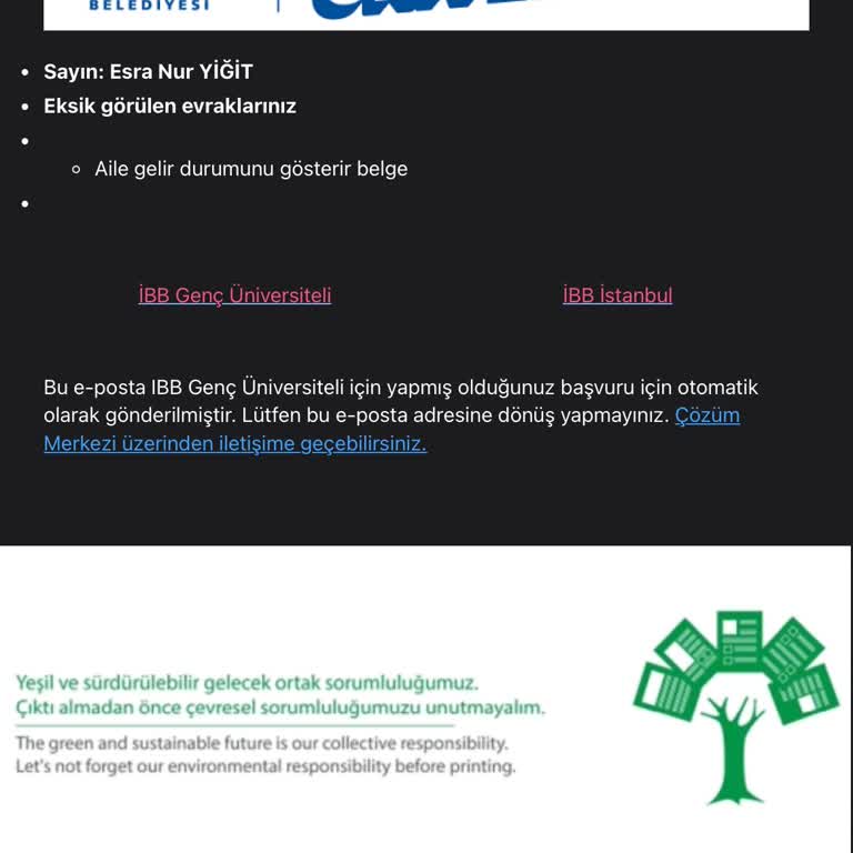 Burs Başvurusunda Belge Güncelleme Sorunu