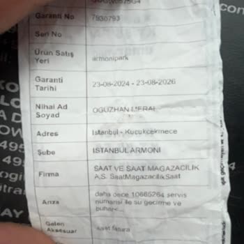 Tekrar Eden Saat Sorunu Ve İade Talebi