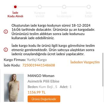 İade Sürecinde Yaşanan Karışıklık Ve Yetersiz Müşteri Hizmetleri