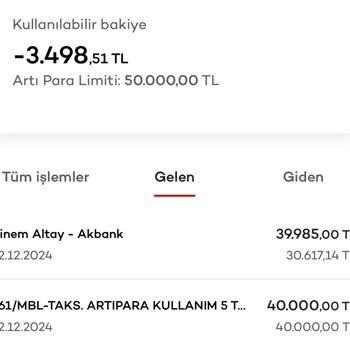 Taksitli Artı Para İşleminde Beklenmedik Borç Çıkması