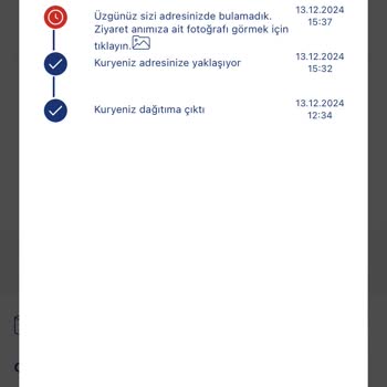 Yanlış Teslimat Bildirimi Ve Hatalı Fotoğraf