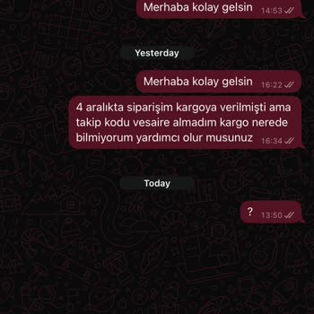 Kayıp Kargo Ve İletişimsizlik Sorunu