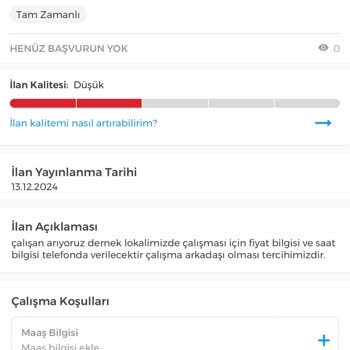 İş İlanı Düzenleme Sorunu