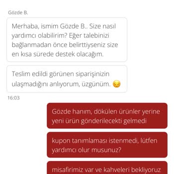 Dökülen Kahveler Ve İade Sorunu