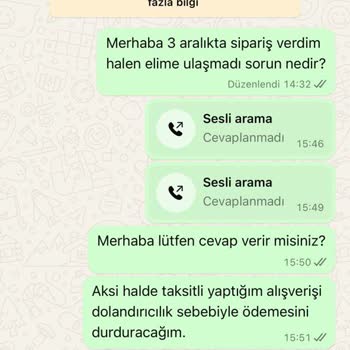 İletişim Sorunları Ve Teslim Edilmeyen Sipariş