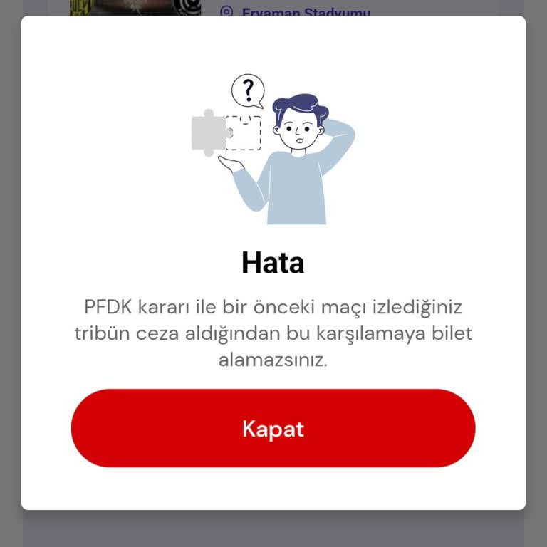 Haksız Ceza: Maça Gidemiyorum