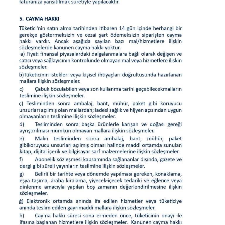 Yanıltıcı Tarife Bilgilendirmesi Ve Cayma Hakkı Sorunu