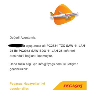 Pegasus İle Sürekli Değişen Uçuş Saatleri Ve İptaller