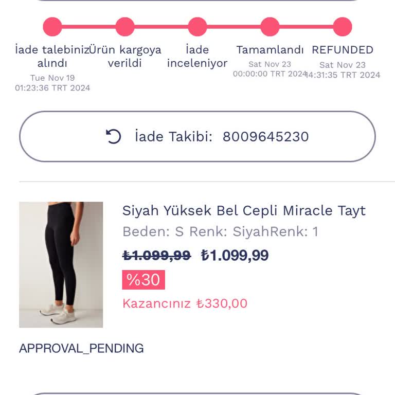 Penti Tayt İadesinde Müşteri Hizmetleri Sorunu